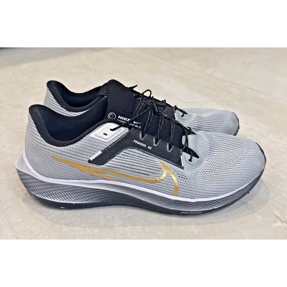 Nike Pegasus 40 By YouCustom Road Running Shoes Gray/Black Sneakers Mens 12